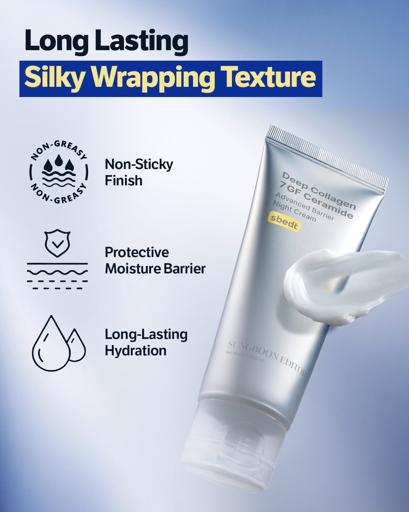 Sungboon Editor - Deep Collagen 7GF Ceramide Advanced Barrier Night Cream [50ml]