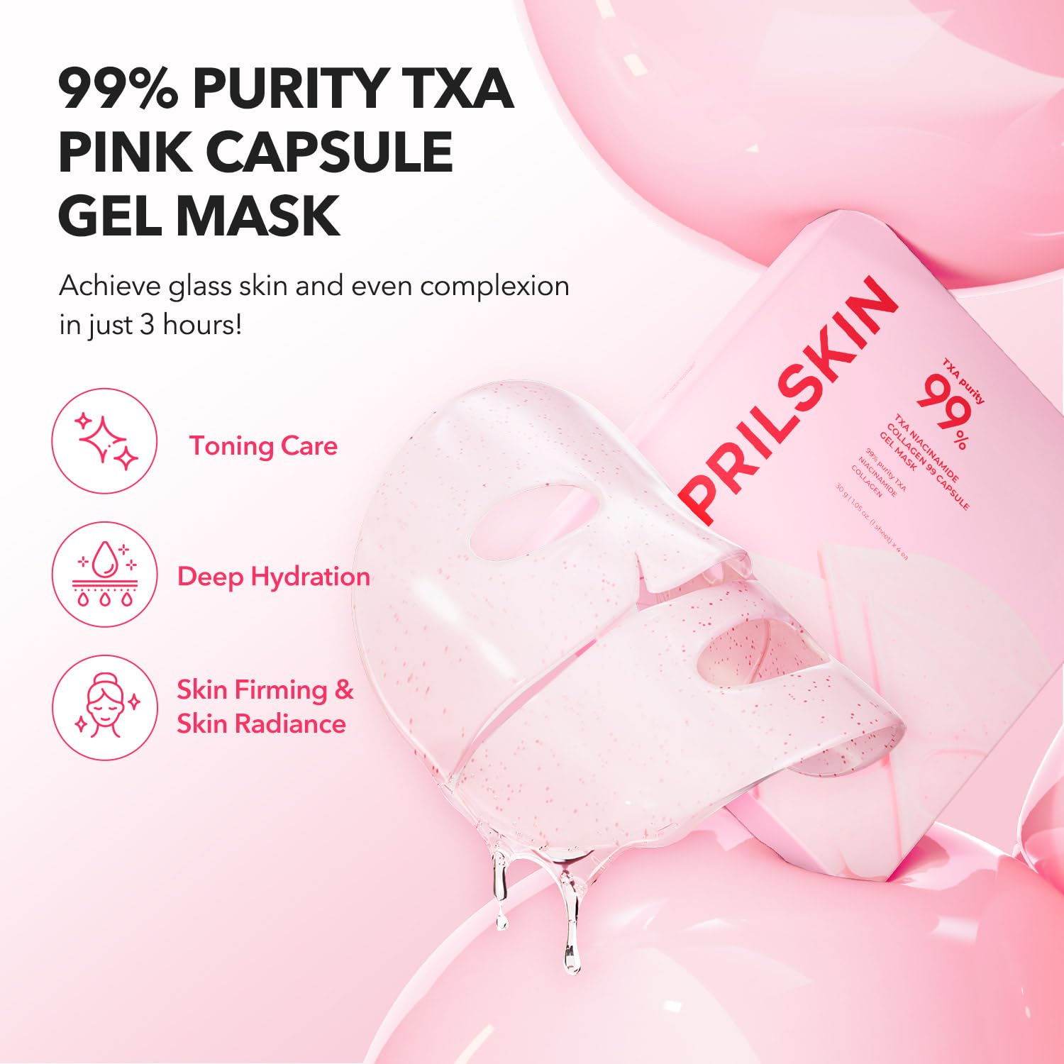 APRILSKIN - TXA Niacinamide Collagen 99 Capsule Gel Mask Set [30g x 1 Sheet]