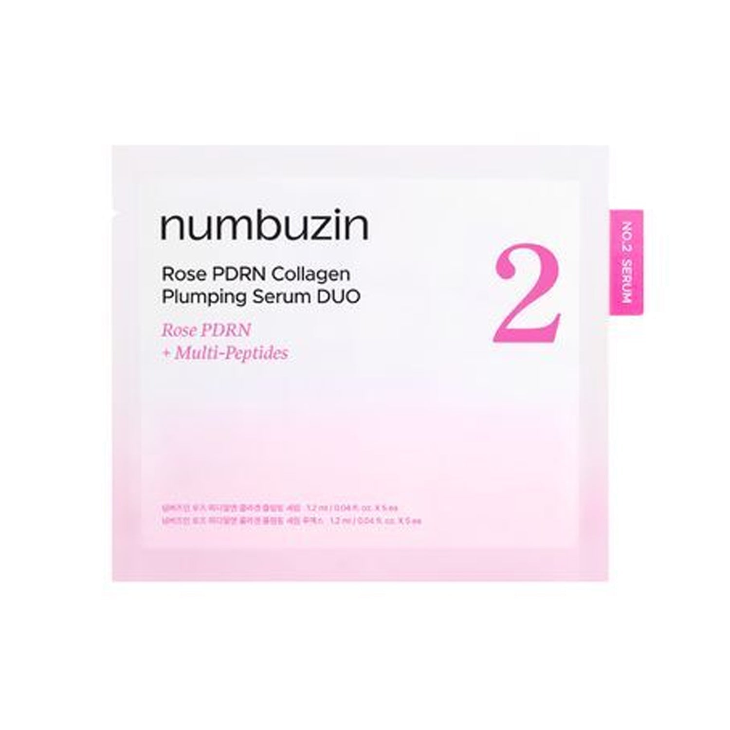 Numbuzin - No.2 Rose PDRN Collagen Plumping Serum DUO [1.2ml*10ea]
