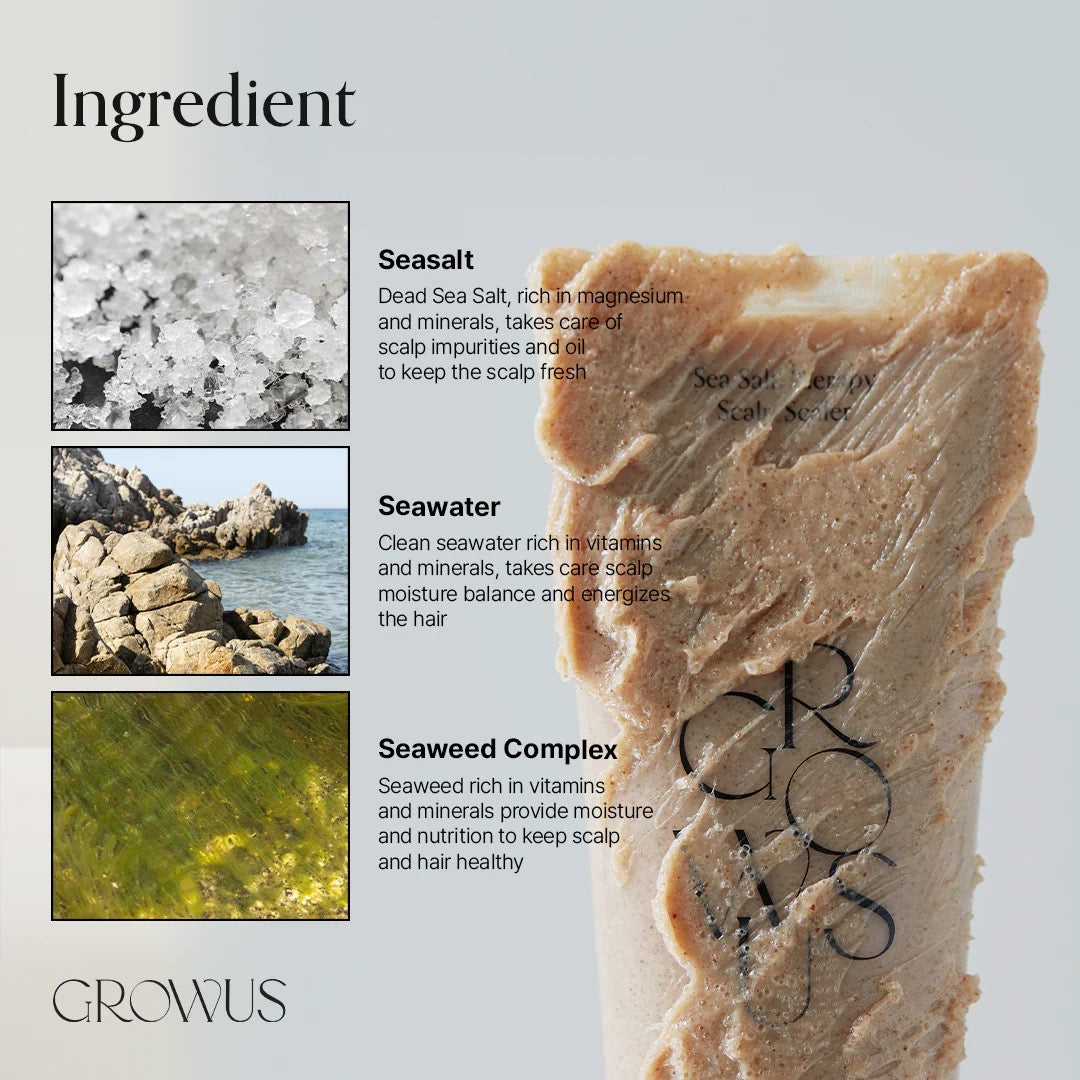 GROWUS - Sea Salt Therapy Scalp Scaler [250g]
