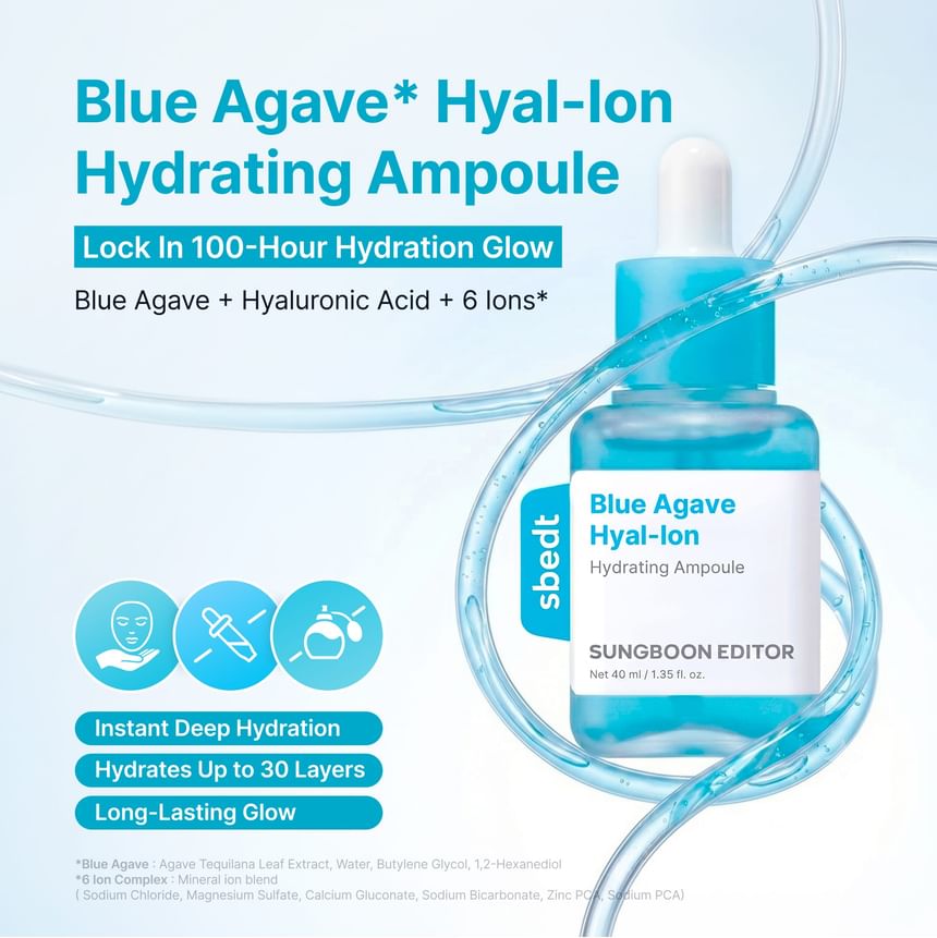 Sungboon Editor - Blue Agave Hyal-Ion Hydrating Ampoule [40ml]