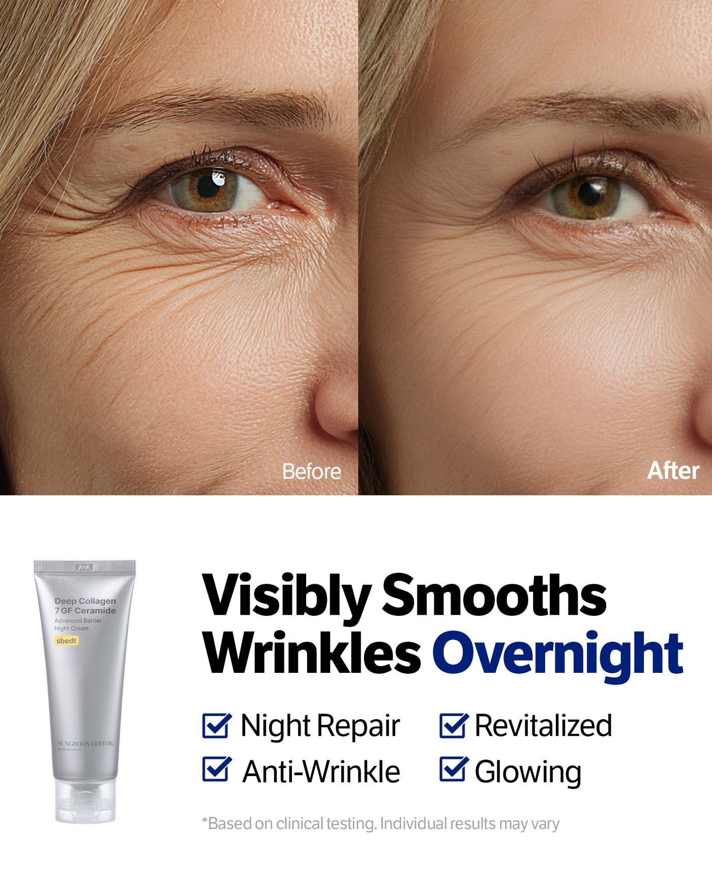 Sungboon Editor - Deep Collagen 7GF Ceramide Advanced Barrier Night Cream [50ml]