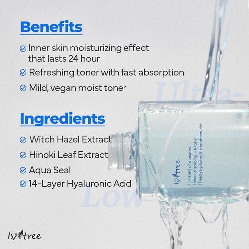 Isntree - Ultra-Low Molecular Hyaluronic Acid Toner [300ml]
