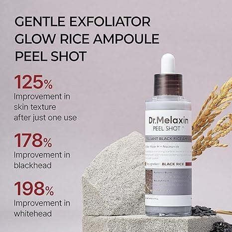 Dr. Melaxin - Peel Shot Exfoliant Black Rice Ampoule [80ml]