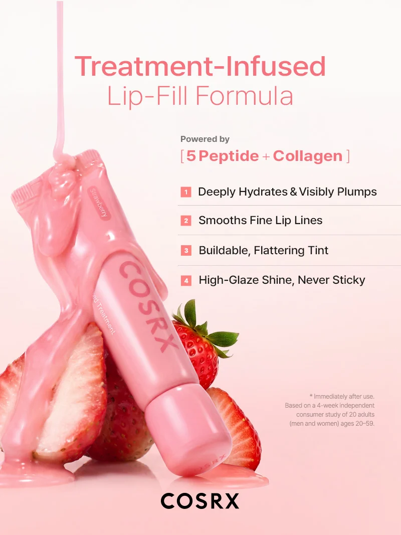 COSRX - 5 Peptide Collagen Tinted Lip Fill Treatment #01 Strawberry (12g)
