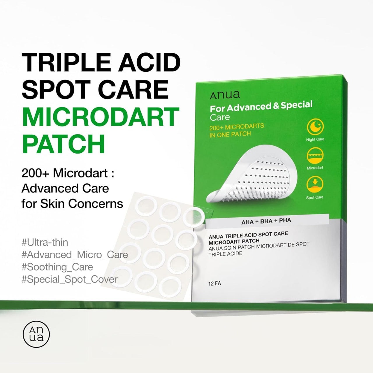 Anua - Triple Acid Spot Care Microdart Patch [12 patches]