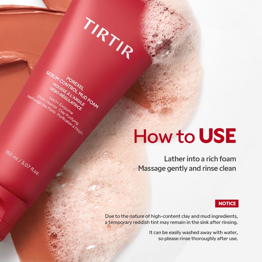 TIRTIR - Porexel Sebum Control Mud Foam [150ml]