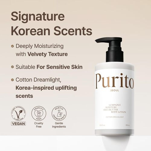 Purito Seoul - Luminous Moisture Shea Butter Body Lotion Cotton Dreamlight [300ml]