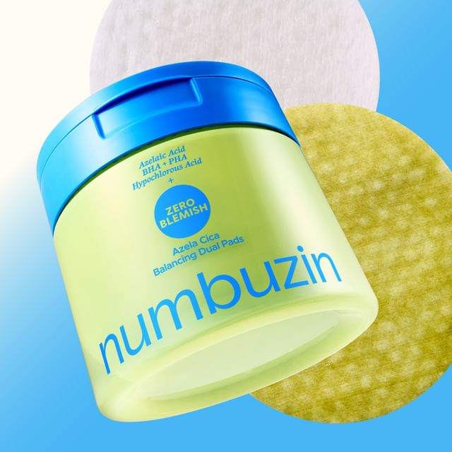 Numbuzin - No.0 Zero Blemish Azela Cica Balancing Dual Pads [210ml, 60 pads]
