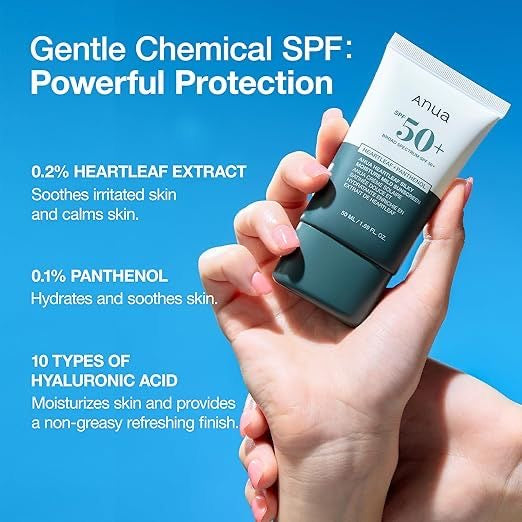 Anua - Heartleaf Silky Moisture Sunscreen (50ml)