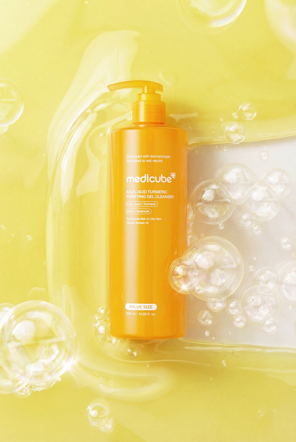 Medicube - Kojic Acid Turmeric Purifying Gel Cleanser [500ml]
