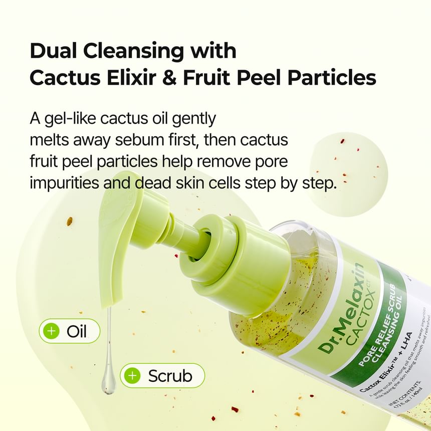Dr.Melaxin - Cactox Pore Relief Scrub Cleansing Oil (140ml)