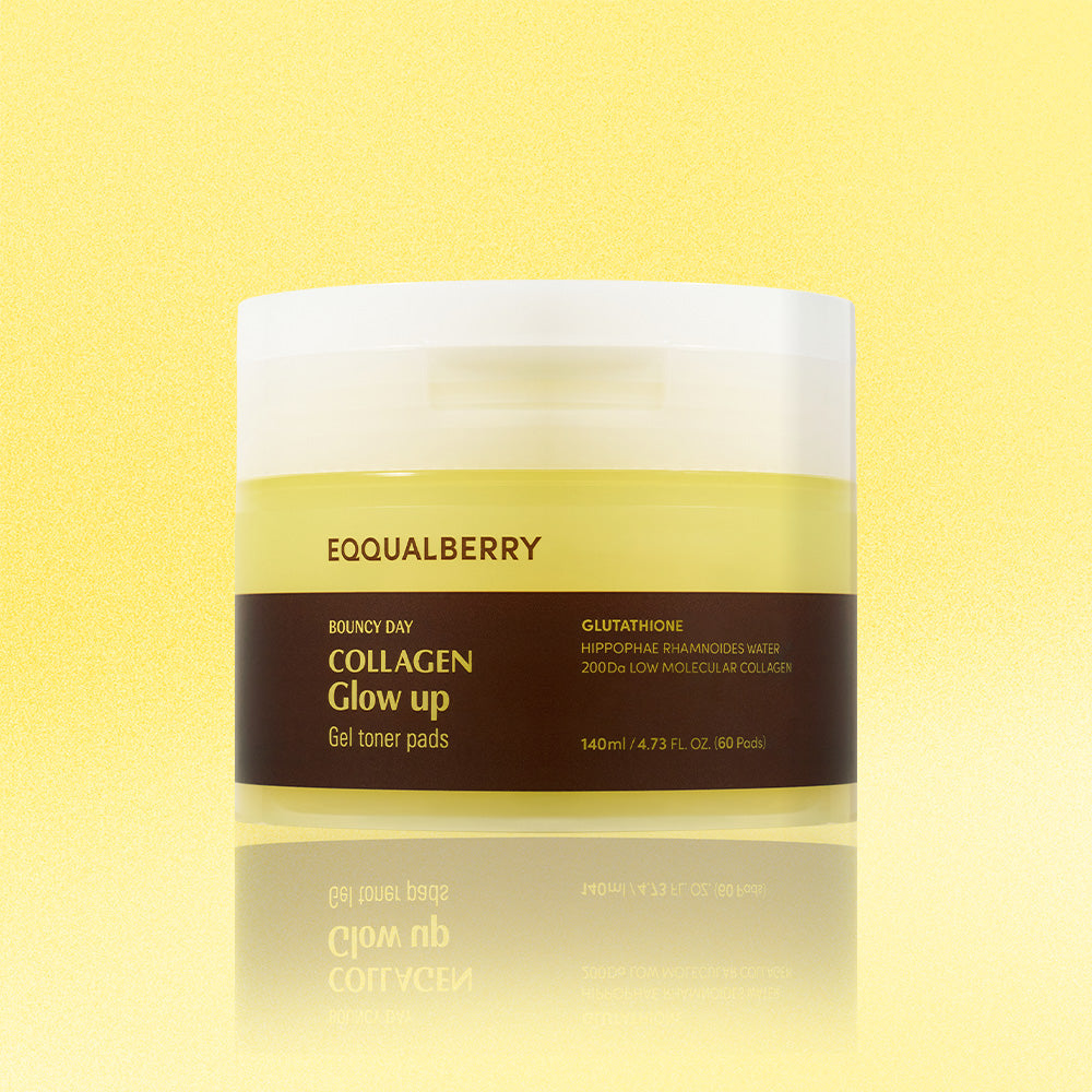 EQQUALBERRY - Collagen Glow Up Gel Toner Pads [60 Pads]