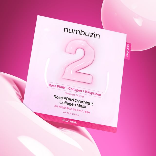 Numbuzin - No.2 Rose PDRN Overnight Collagen Mask (1EA)