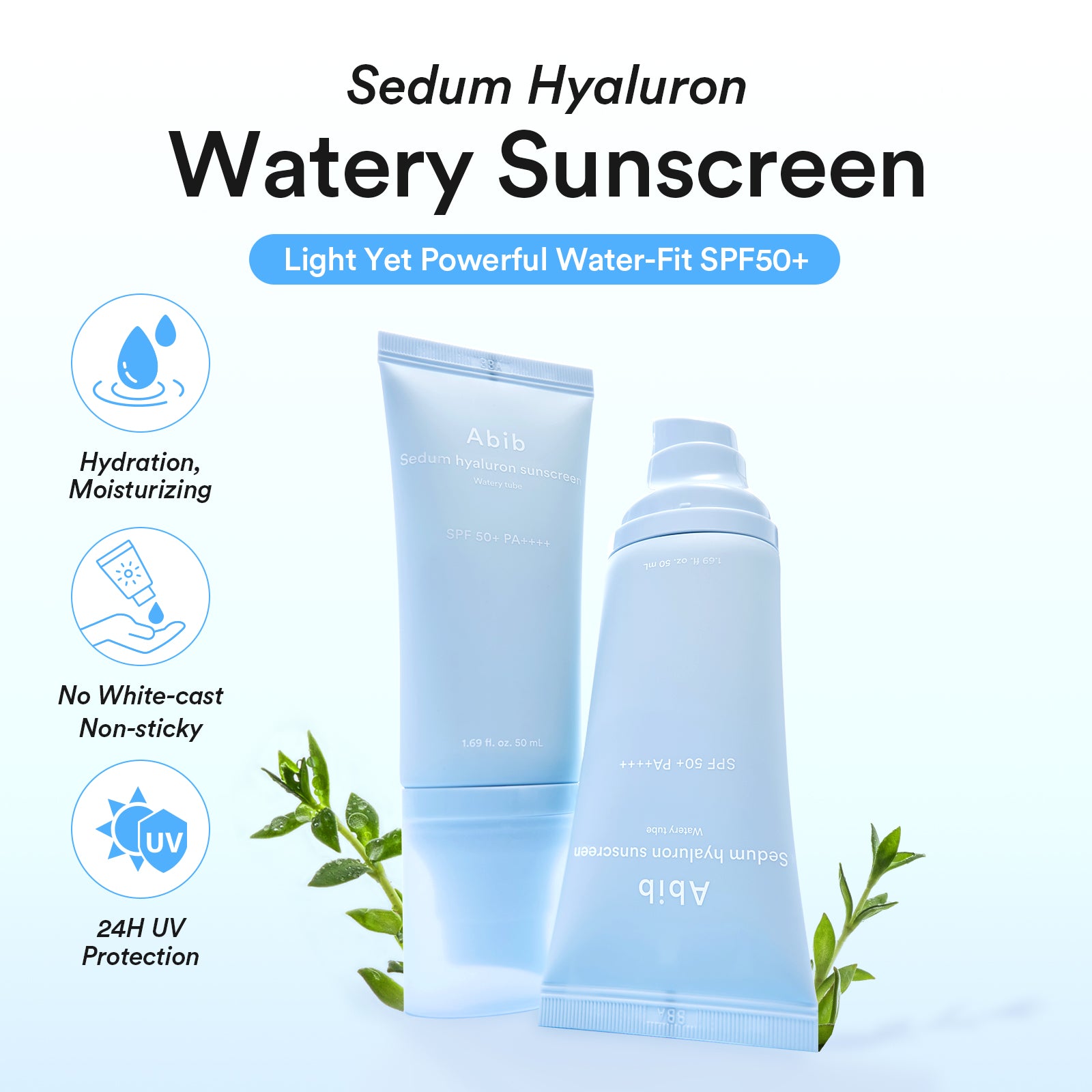 Abib - Sedum Hyaluron Sunscreen Watery Tube (50ml)
