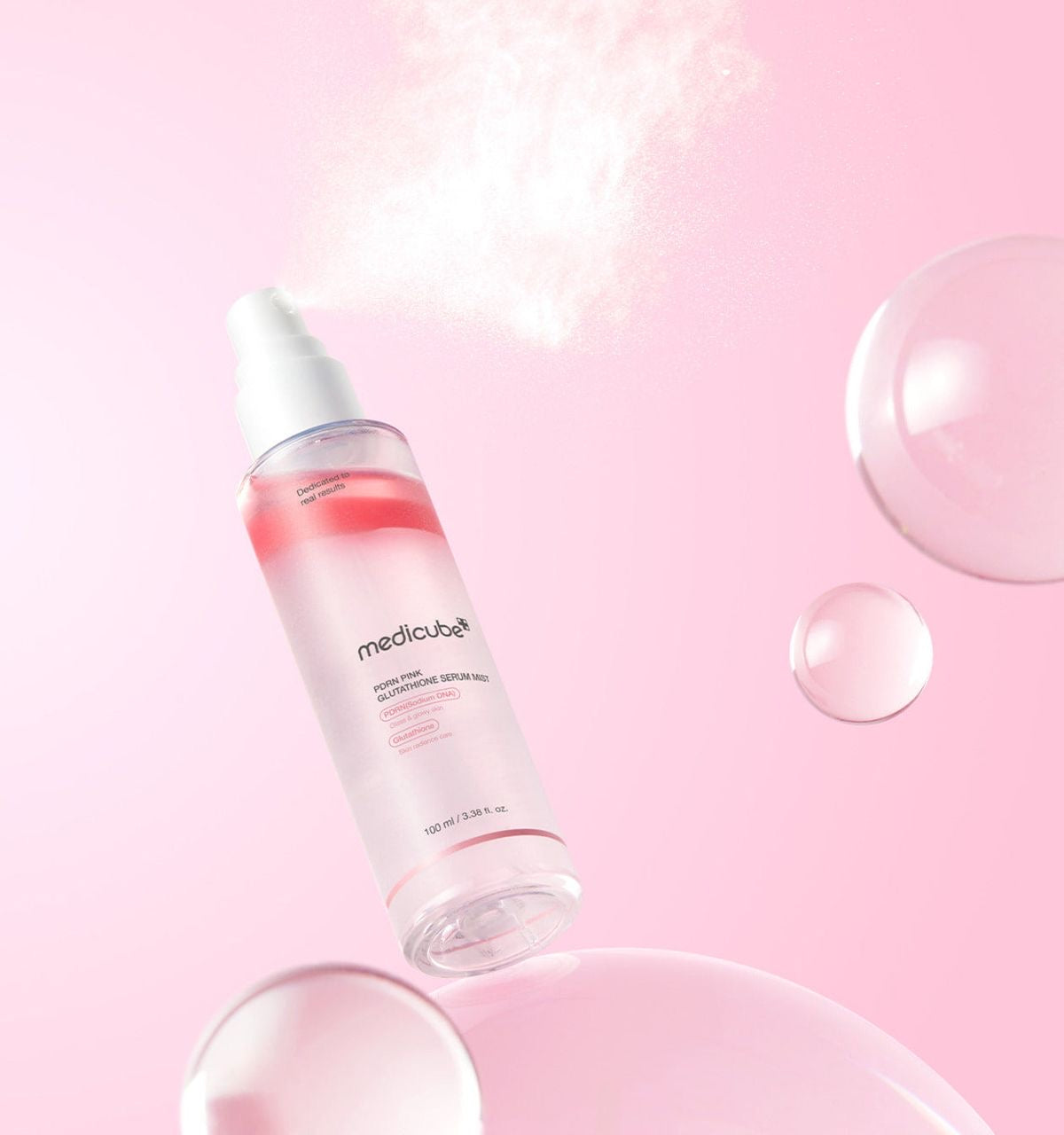 ميديكيوب - رذاذ مصل الجلوتاثيون الوردي PDRN (100 مل)