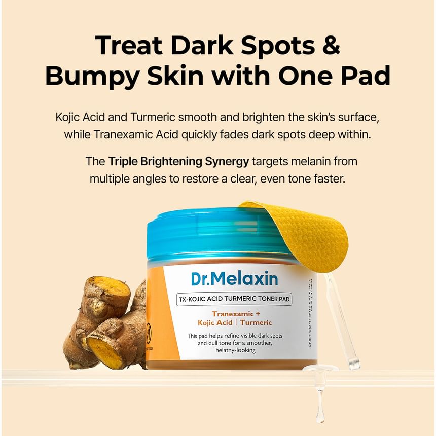 Dr.Melaxin - TX-Kojic Acid Turmeric Toner Pad [70 Pads]