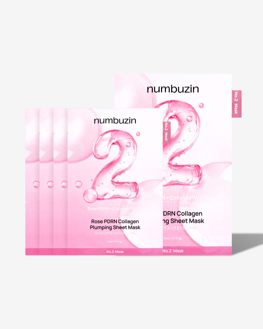 Numbuzin - No.2 Rose PDRN Collagen Plumping Sheet Mask [1ea]