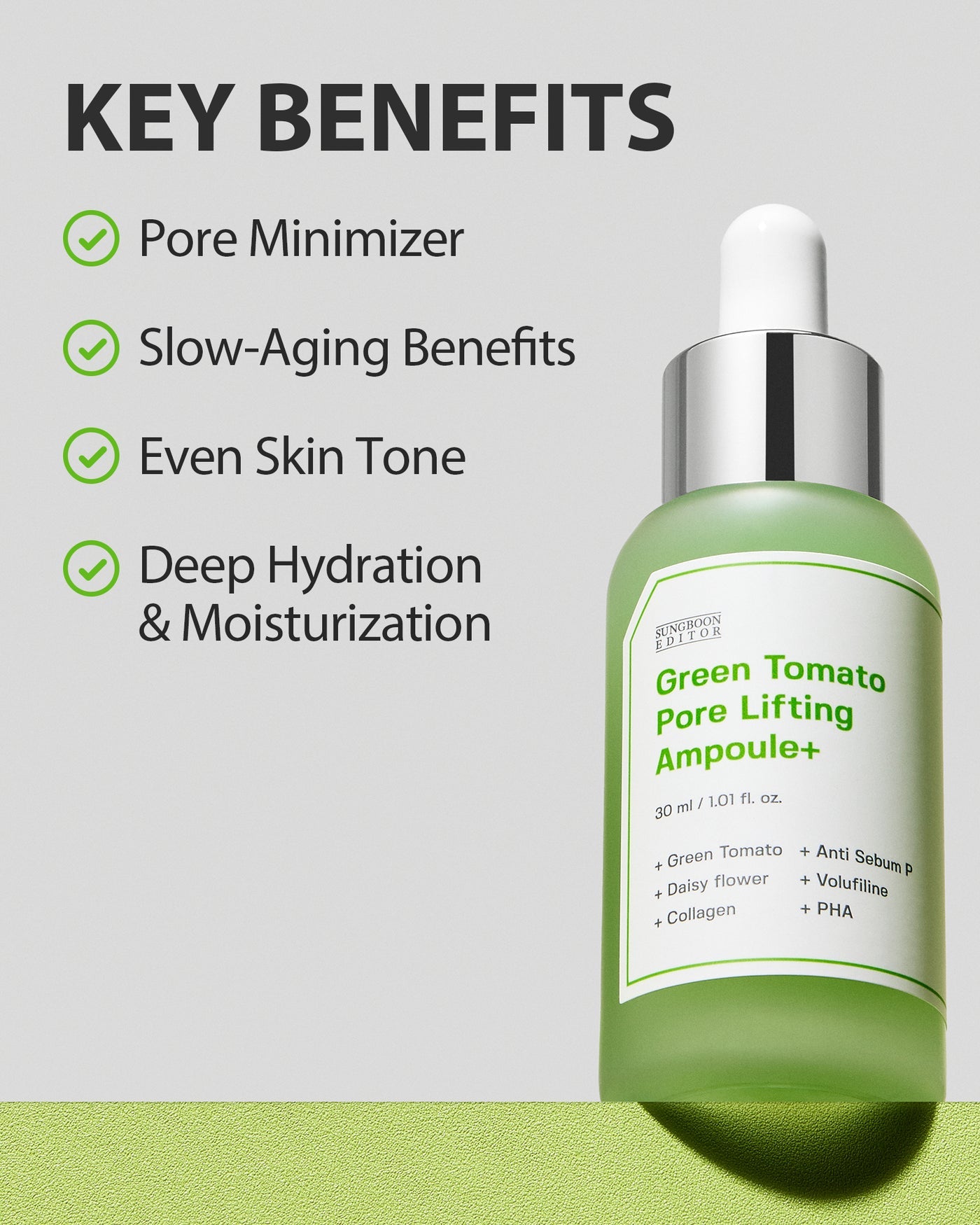 Sungboon Editor - Green Tomato Pore Lifting Ampoule+ [30ml]