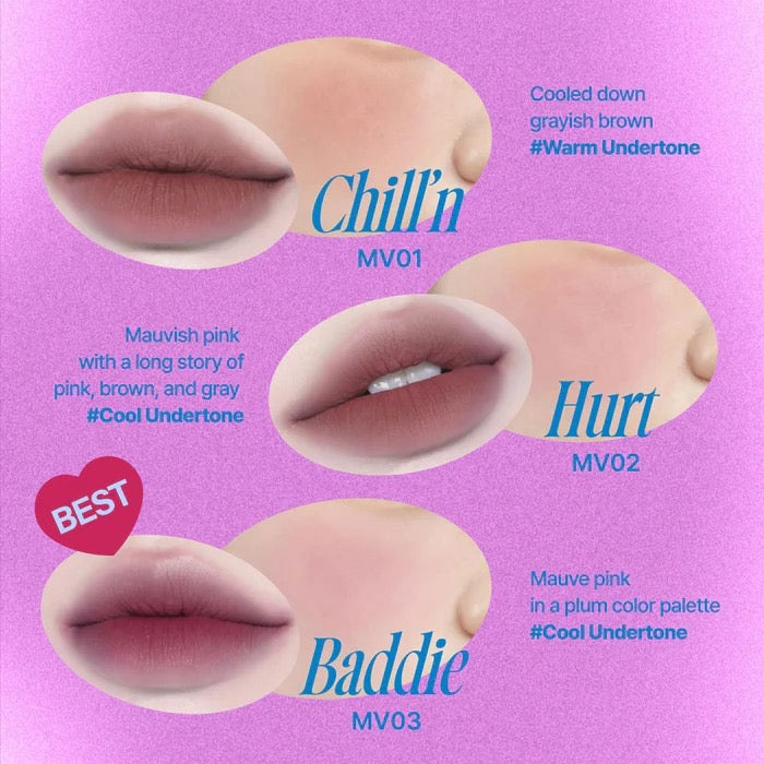 Fwee - [سلسلة مفاتيح] وعاء بودنغ ضبابي للشفاه والخدود MV03 Baddie (5 جرام)