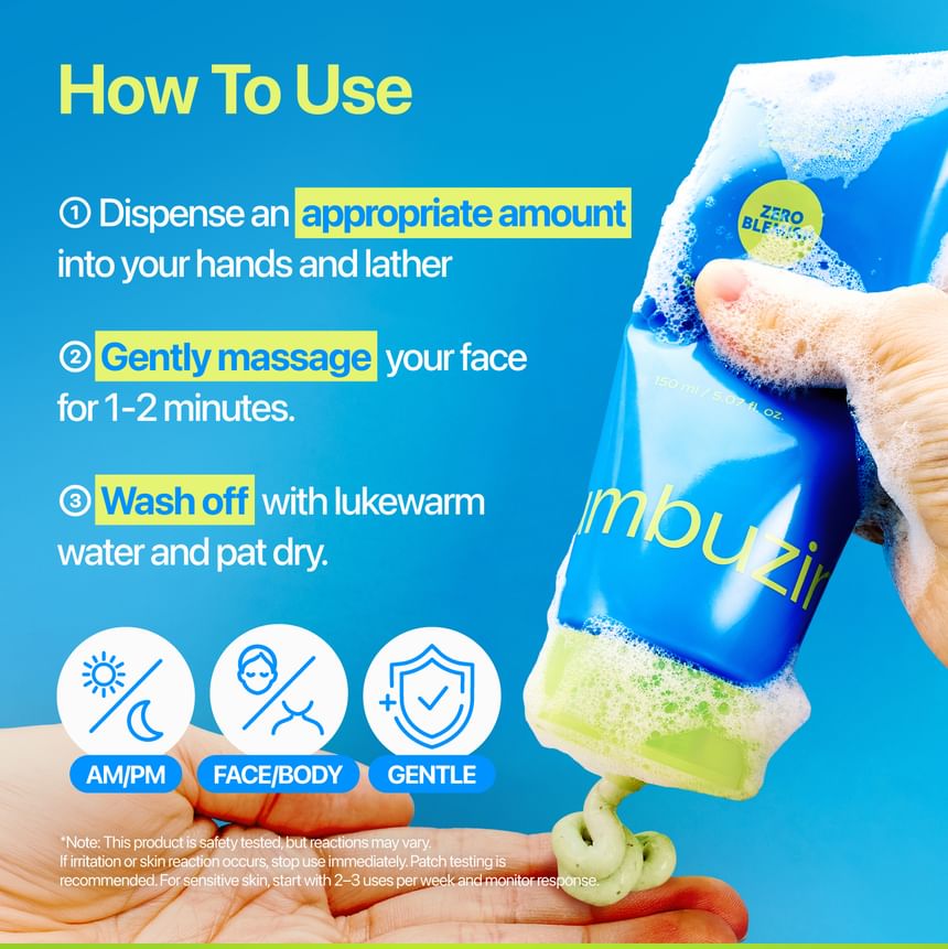 Numbuzin - No.0 Zero Blemish Clarifying 2% Sulfur Cleansing Foam [150ml]