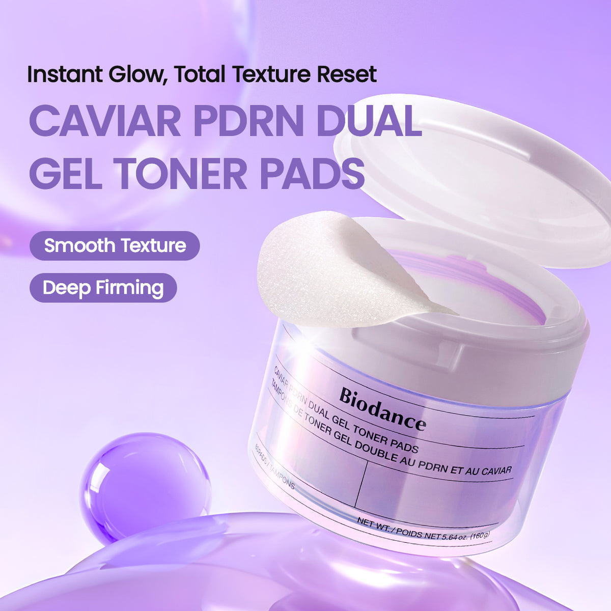 Biodance - Caviar PDRN Dual Gel Toner Pads [60 sheets]