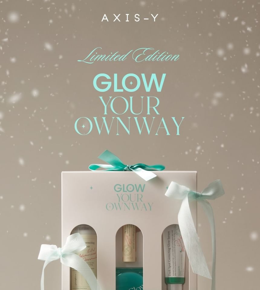 Axis-Y - Glow Your Ownway Set (Toner + Eye Serum + Serum + Compact Mirror)