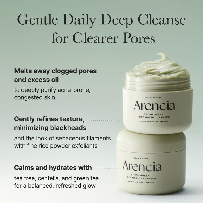 Arencia - Fresh Green Rice Mochi Cleanser [120g]