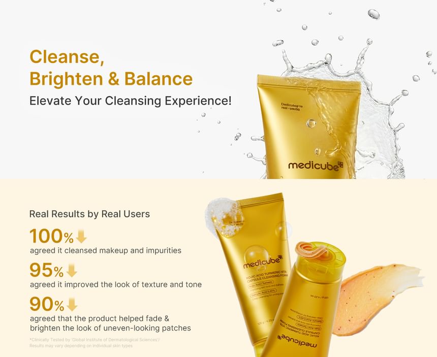 Medicube - Kojic Acid Turmeric Vita Capsule Cleansing Foam [120g]