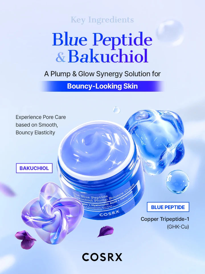COSRX - The Blue Peptide Bakuchiol Plump Bounce Cream (50ml)