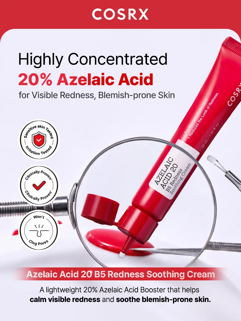 COSRX - Azelaic Acid 20 B5 Redness Soothing Cream (30ml)