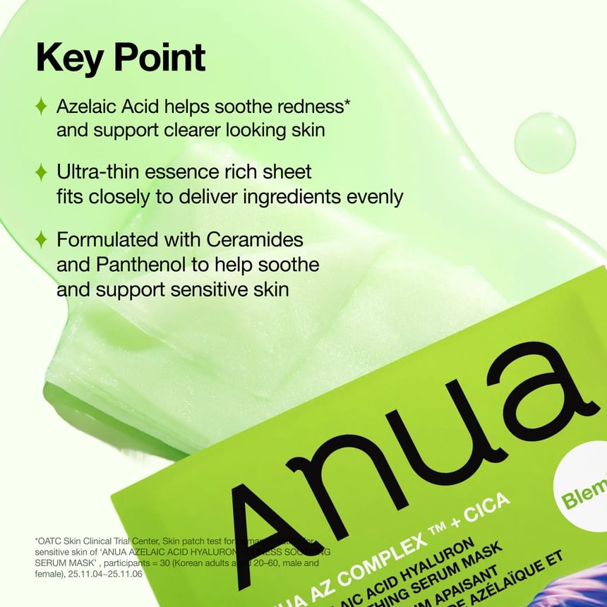 Anua - [KDH] Azelaic Acid Hyaluron Redness Soothing Serum Mask [1EA]