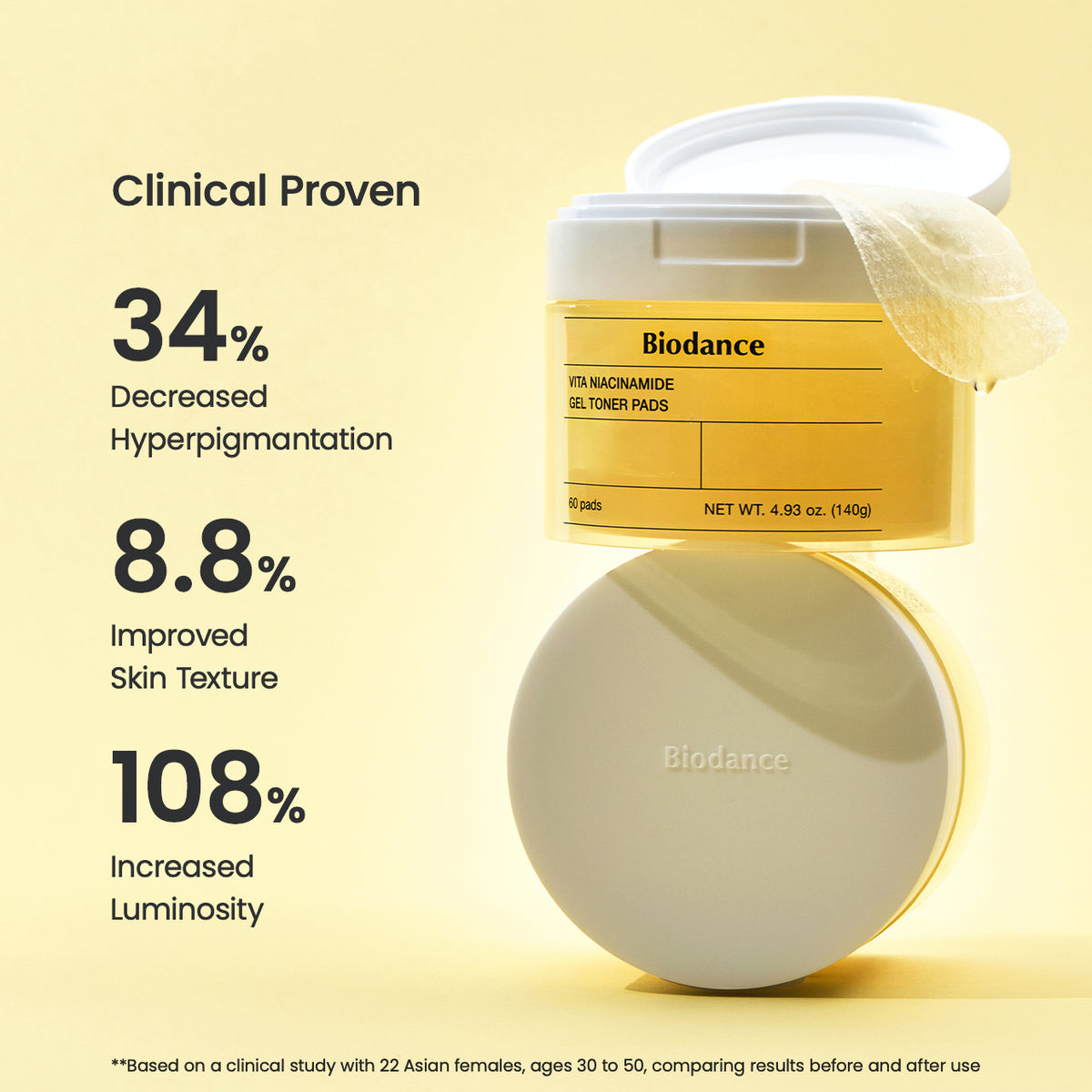 Biodance- Vita Niacinamide Gel Toner Pad [60ea]