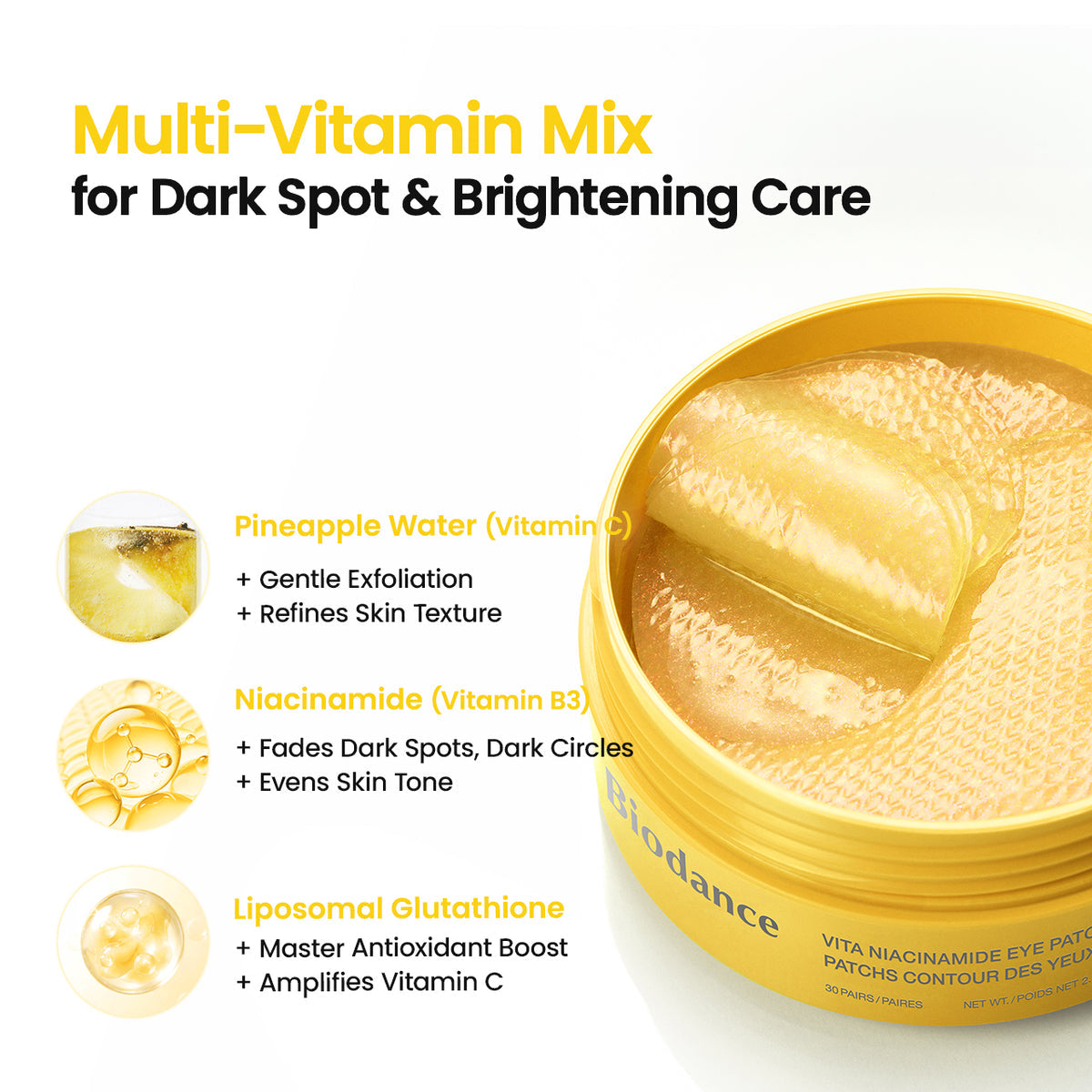 Biodance - Vita Niacinamide Eye Patches [30ea]