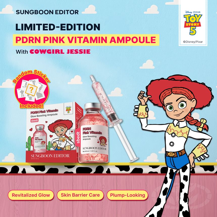Sungboon Editor - (Toy Story Edition) Pink PDRN Glow Boosting Ampoule [40ml]