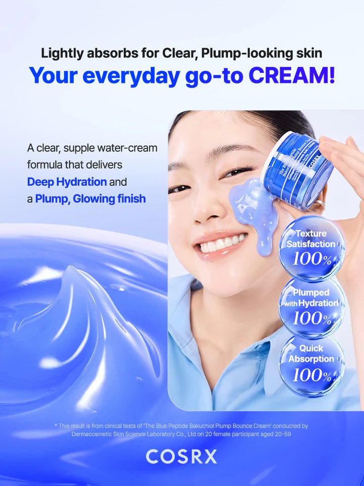 COSRX - The Blue Peptide Bakuchiol Plump Bounce Cream (50ml)