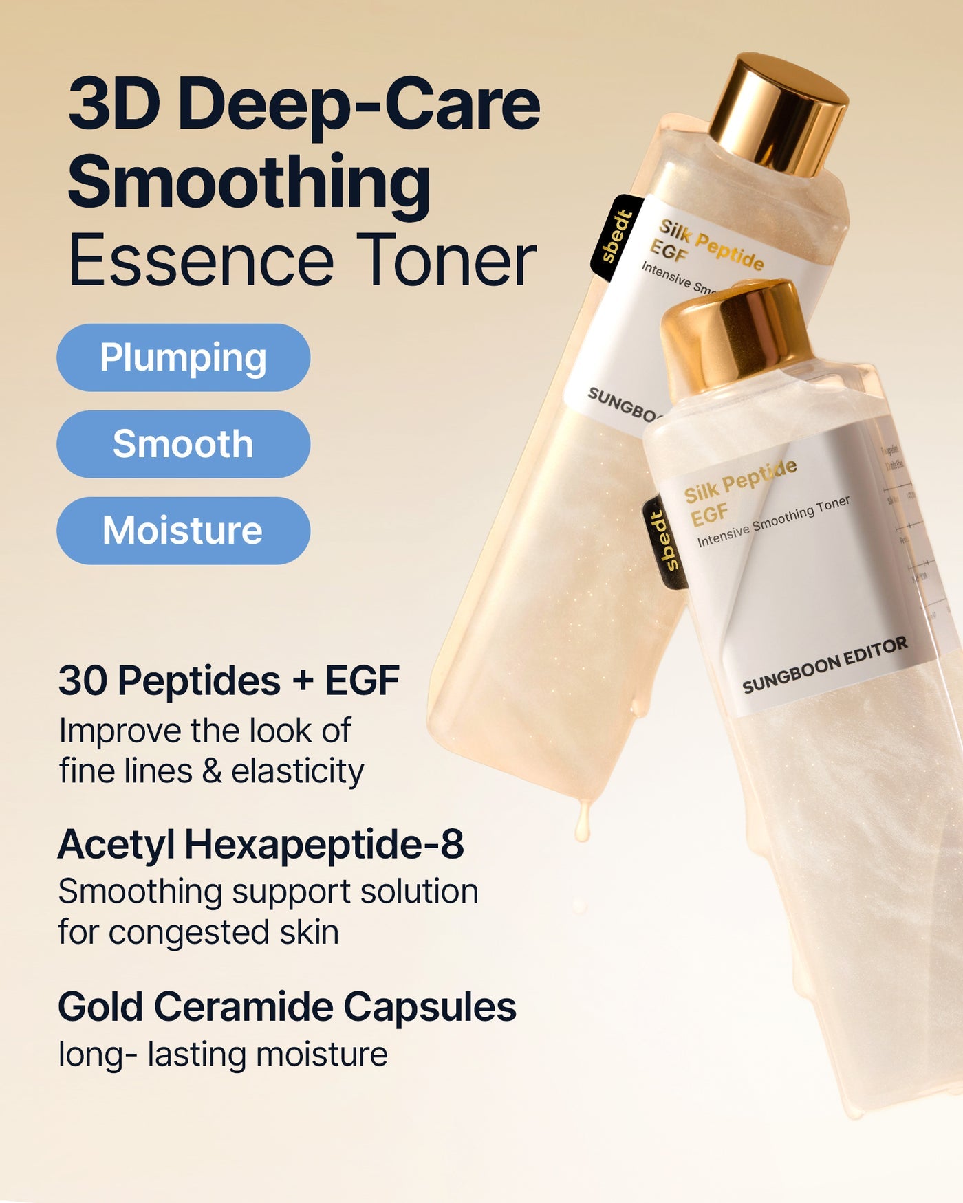 Sungboon Editor - Silk Peptide EGF Intensive Smoothing Toner [300ml]