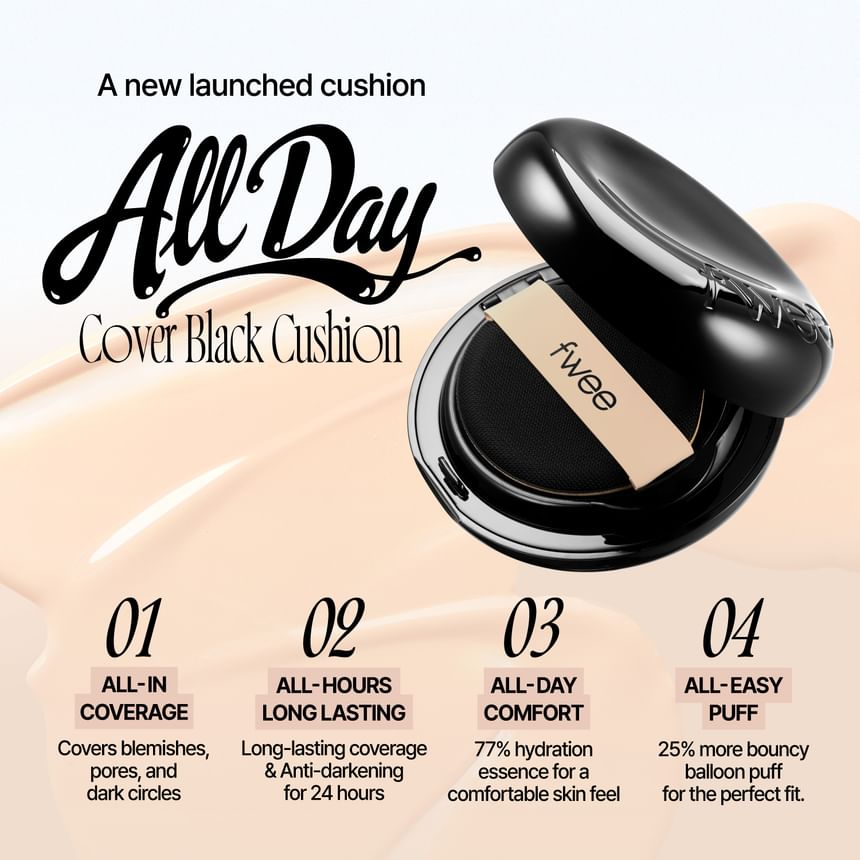 FWEE - All-Day Cover Black Cushion 23N [13g]