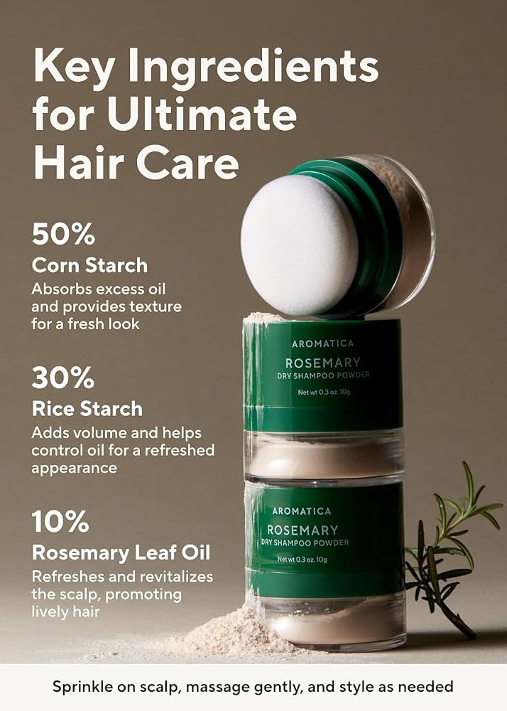 AROMATICA - Rosemary Dry Shampoo Powder (10g)
