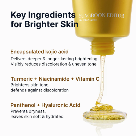Sungboon Editor - Kojic Acid Niacinamide Radiance Soothing Gel Cleanser [120g]
