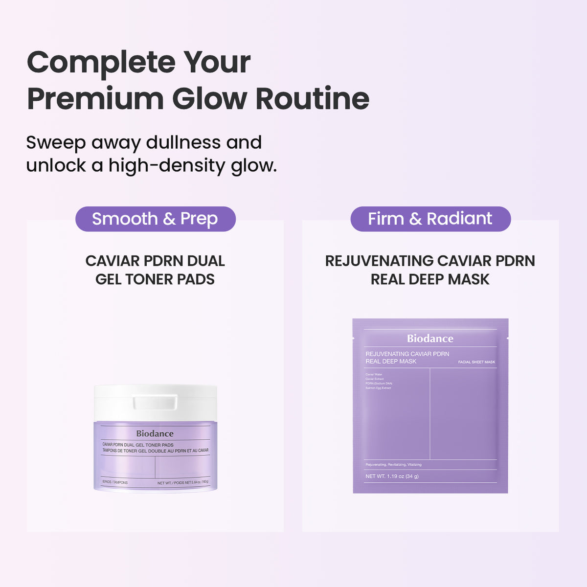 Biodance - Caviar PDRN Dual Gel Toner Pads [60 sheets]