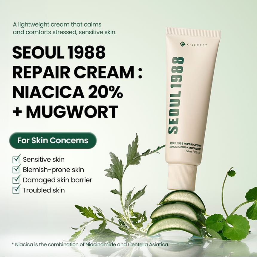 KSECRET - Seoul 1988 Repair Cream: Niacica 20% + Mugwort (50ml)