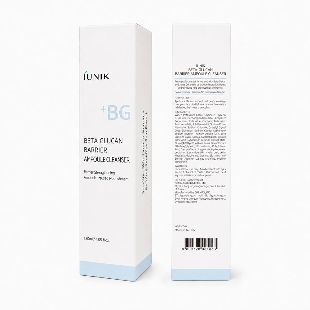 iUNIK - Beta Glucan Barrier Ampoule Cleanser [120ml]