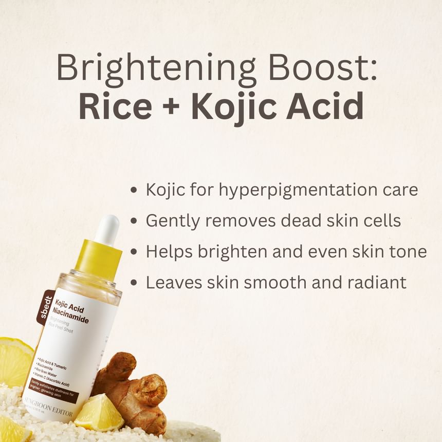Sungboon Editor - Kojic Acid Niacinamide Brightening Rice Peel Shot [80ml]