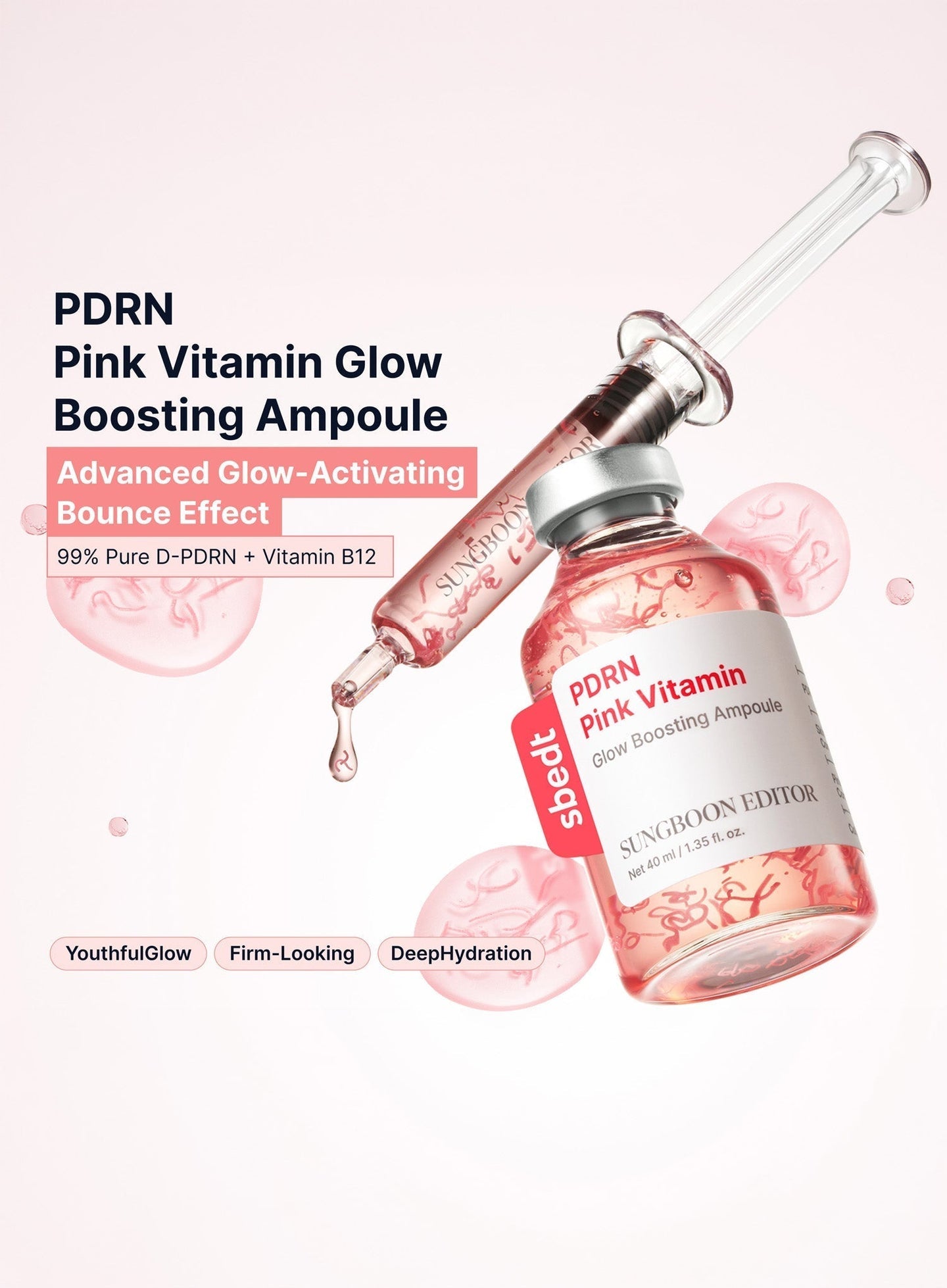 Sungboon Editor - (Toy Story Edition) Pink PDRN Glow Boosting Ampoule [40ml]