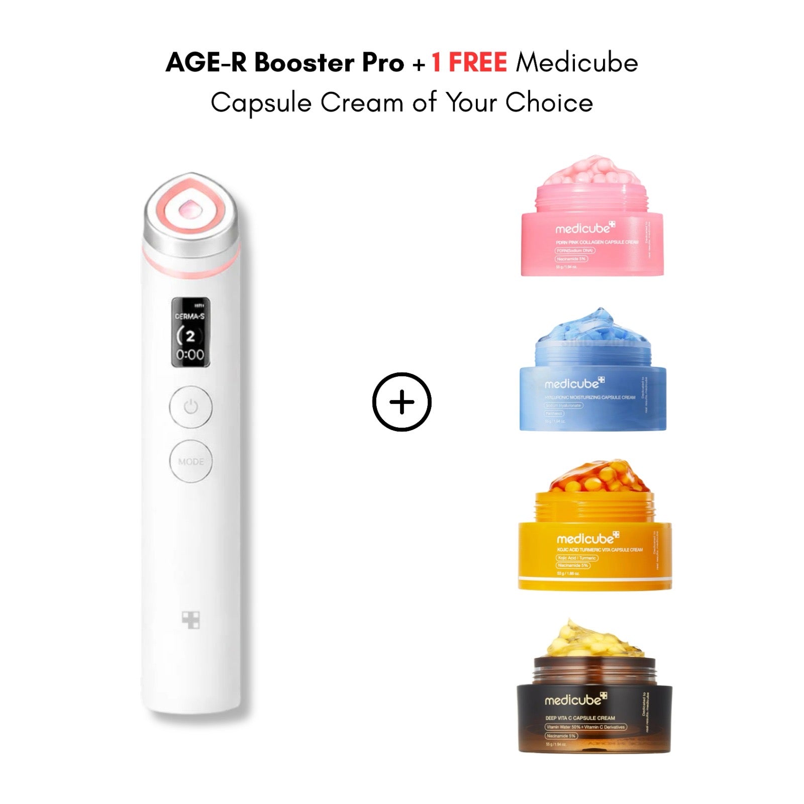 Medicube - AGE-R Booster Pro (White Edition) + Capsule Cream Set