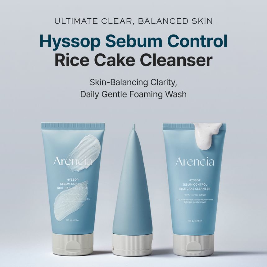 Arencia - Hyssop Sebum Control Rice Cake Cleanser [150g]