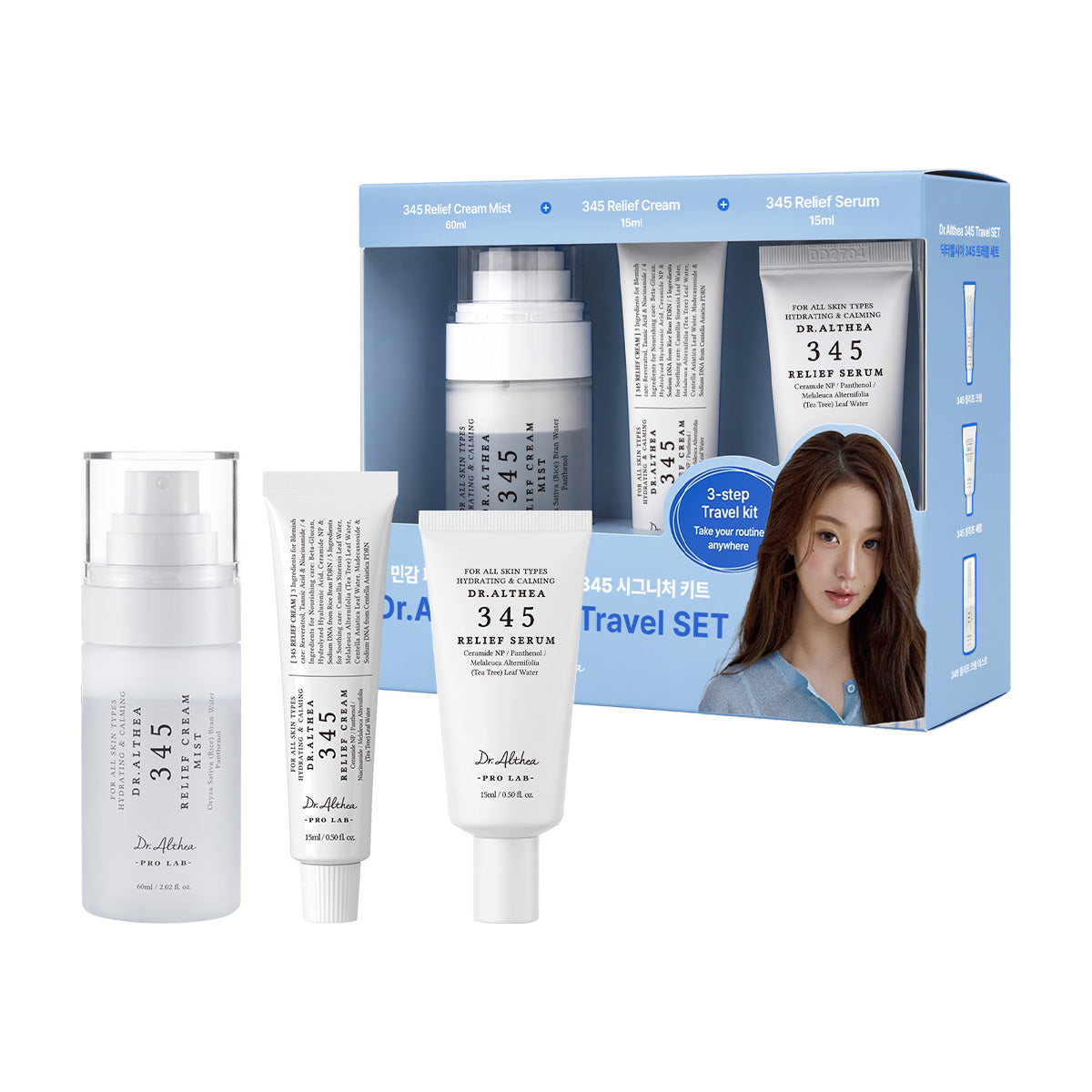 Dr.Althea - 345 Travel Set [Mist 60ml + Serum 15ml + Cream 15ml]