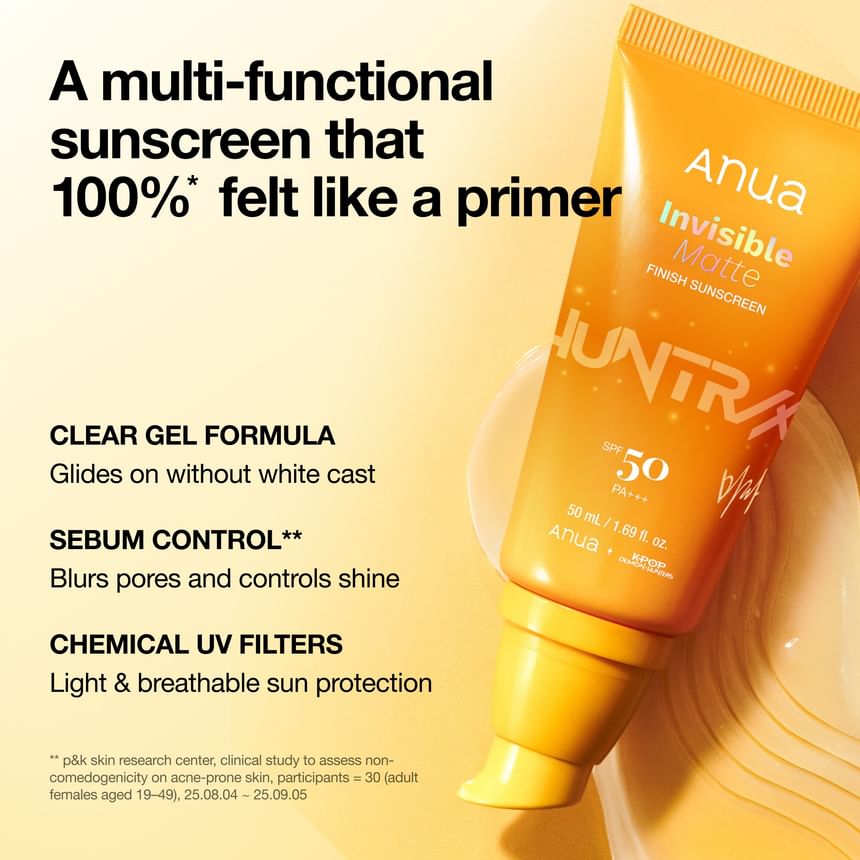 Anua - [KDH] Invisible Matte Finish Sunscreen (50ml)