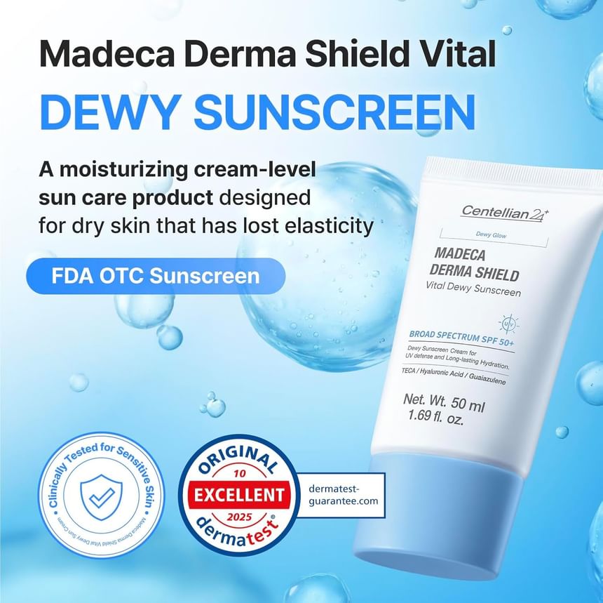 Centellian24 - Madeca Derma Shield Vital Dewy Sun Cream (50ml)
